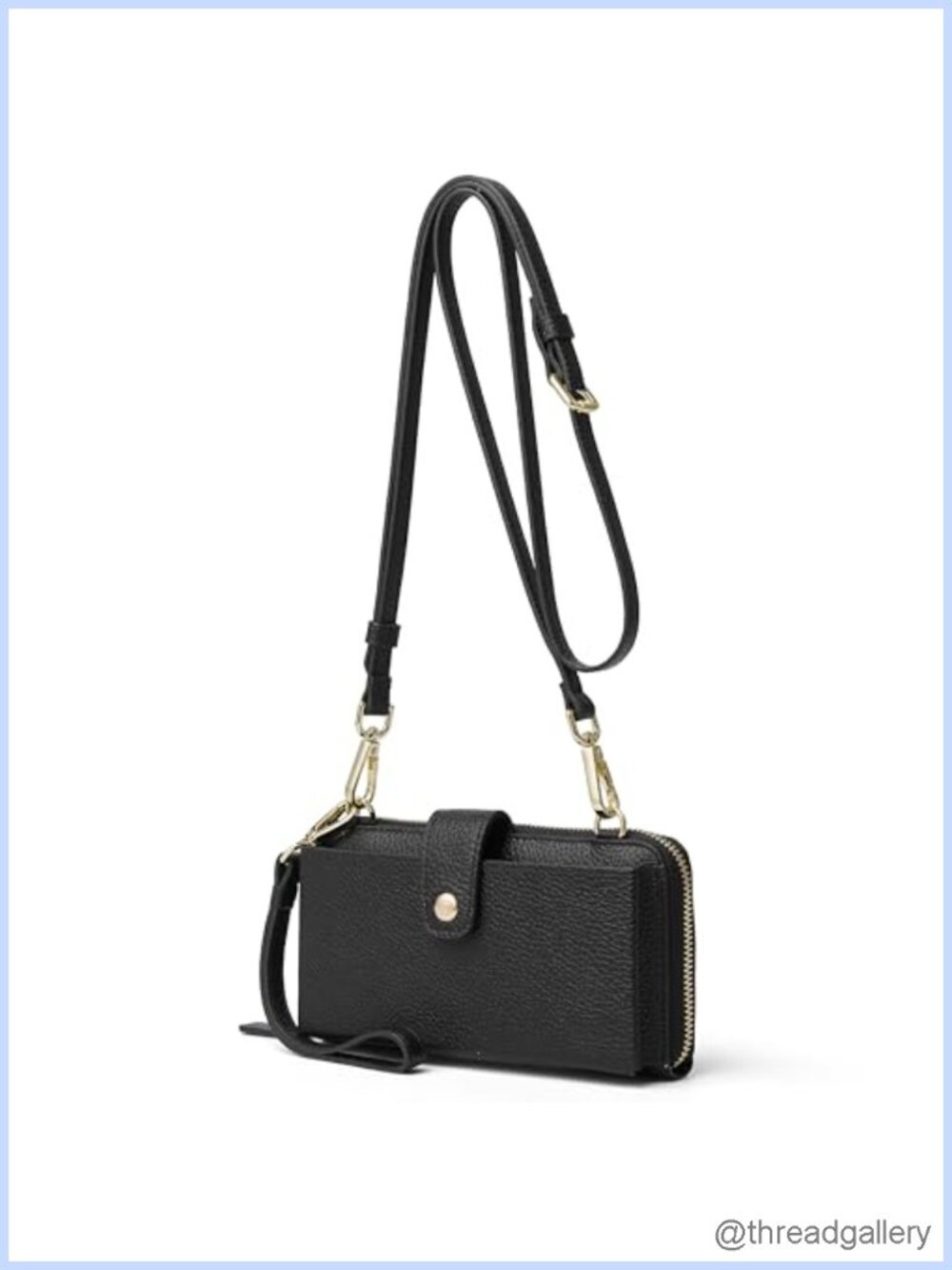 Genuine Leather Wristlet Wallet Crossbody Phone Purse RFID Blocking